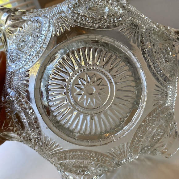 Twins Clear by IMPERIAL GLASS-OHIO 10" 
Ruffled Bowl - Picture 5 of 6